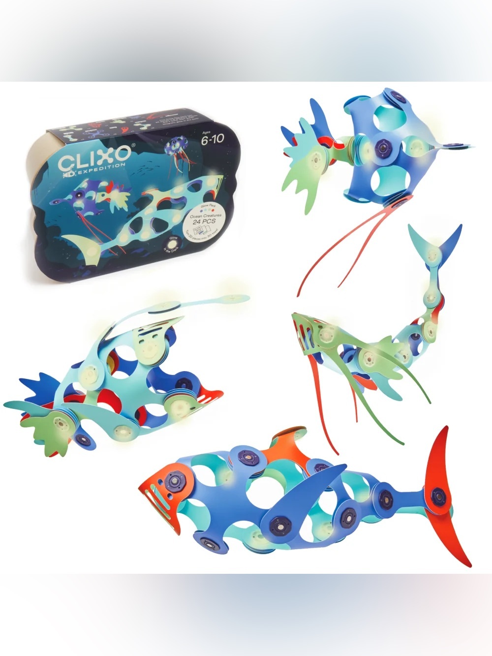 New Clixo Marine Ocean Critters Marvels Pack 24 piece ages 6+